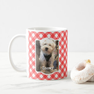 Taza De Café Personalizado 2 Foto País Mascota de la placa de v