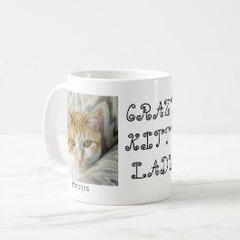Taza De Café Personalizado 2 Fotografía Crazy Kitty Lady Cute C