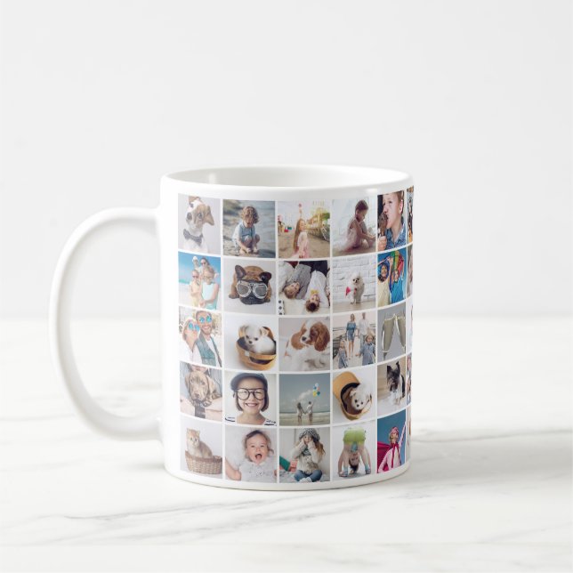 Taza De Café Personalizado 30 fotos Familia moderna y Mascota (Izquierda)