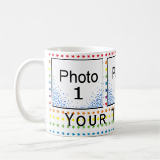 Taza De Café Personalizado 3 Foto Estrellas arcoiris y café de 