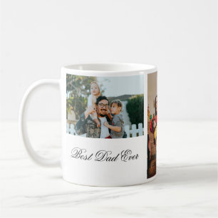 Taza De Café Personalizado 3 Foto Y Texto Blanco