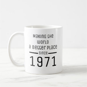 Taza De Café Personalizado 50º, Haciendo del mundo un lugar mej