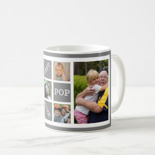 Taza De Café Personalizado 5 Collages de fotos mejor pop nunca