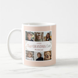 Taza De Café Personalizado 6 Mejor Abuela Collage de fotos