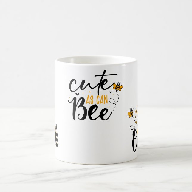 Taza De Café Personalizado Abeja, Honey Jar Y Texto (Centro)