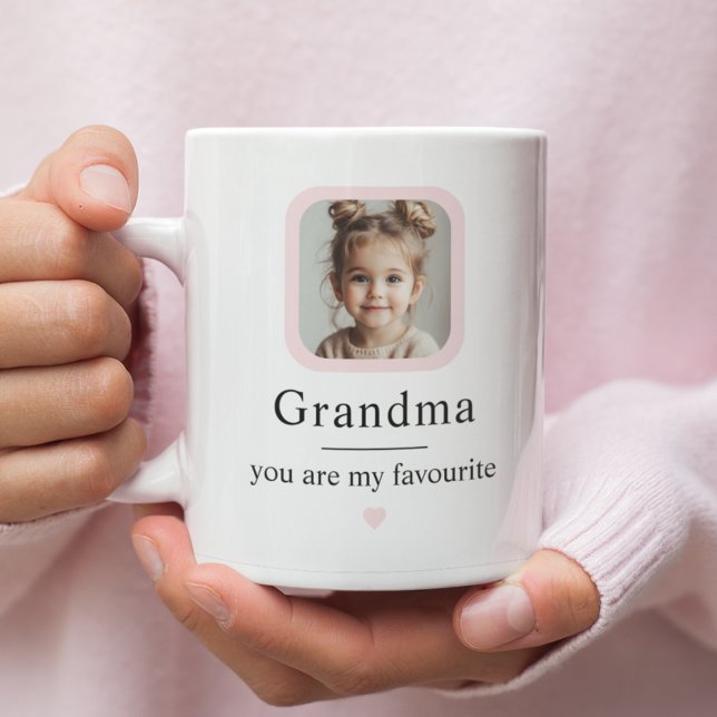 Taza De Café Personalizado Abuela Mug con foto de un nieto (Subido por el creador)