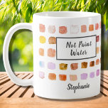 Taza De Café Personalizado acuarela Artista Rust Not Paint Wate<br><div class="desc">Esta taza está decorada con un patrón acuático de muestras de color en terracota y óxido. Se agregan las palabras No pintar agua y una versión de Pintura de agua también está en mi tienda. Perfecto para un artista o alguien que disfruta pintando. Personalízalo con su nombre o monograma. A...</div>