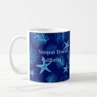 Taza De Café Personalizado acuático-coralino azul verde azulado