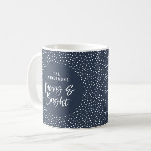 Taza De Café Personalizado Alegre y Brillante Nombre de Familia