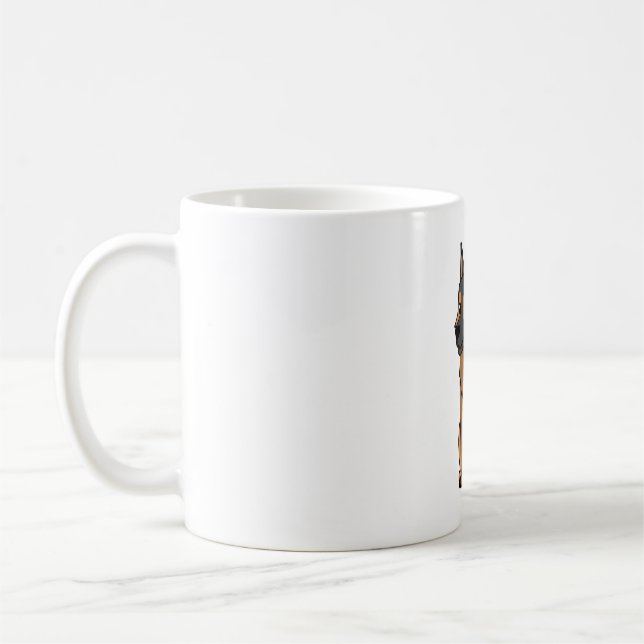 Taza De Café Personalizado alemán de Shepherd Cute (Izquierda)