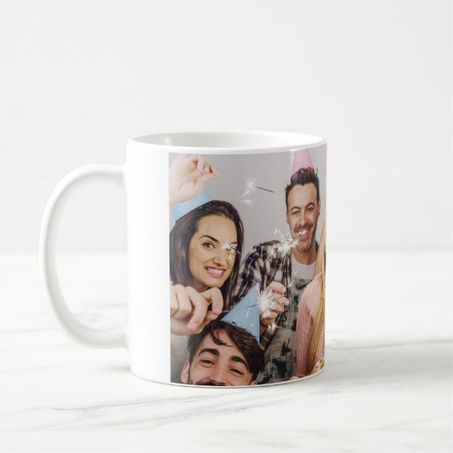 Taza De Café Personalizado Amigos foto cumpleaños Mug (Izquierda)