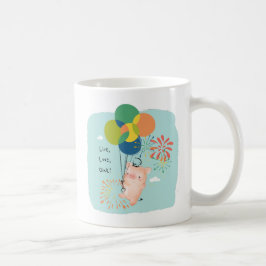 Taza De Café [Personalizado] Amor vivo Oink Balloon Boar Cute