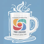 Taza De Café Personalizado Añadir su marca de empresa con logot<br><div class="desc">Sencilla y moda de marketing mug para un negocio o corporación moderna que busca un regalo de cliente para clientes o empleados. Agregue el logotipo y el nombre de su personalizado corporativo.</div>