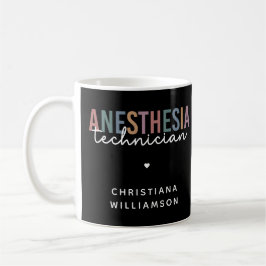 Taza De Café Personalizado Anestesia Técnico Retro Anestesia Te