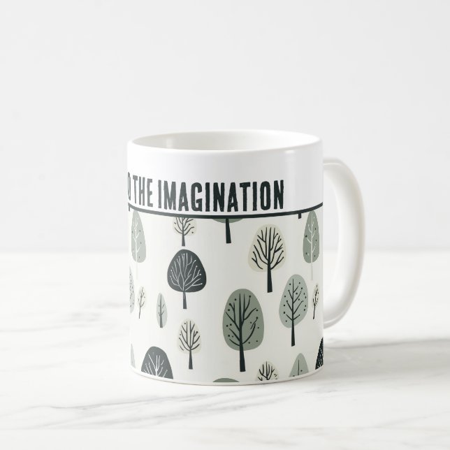 Taza De Café Personalizado "Apártalo a la imaginación" (Anverso derecho)