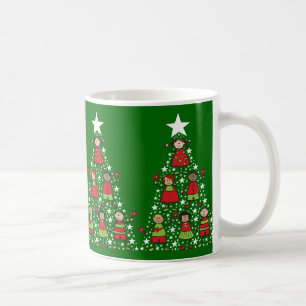 Taza De Café Personalizado Árbol de Navidad Niños divertidos fe