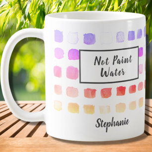 Taza De Café Personalizado Artista de acuarela Rosa No Pintar A