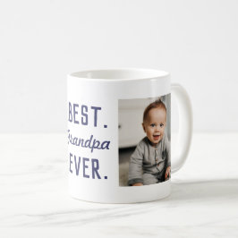 Taza De Café Personalizado Azul Mejor Abuelo Nunca 2 Foto Mug