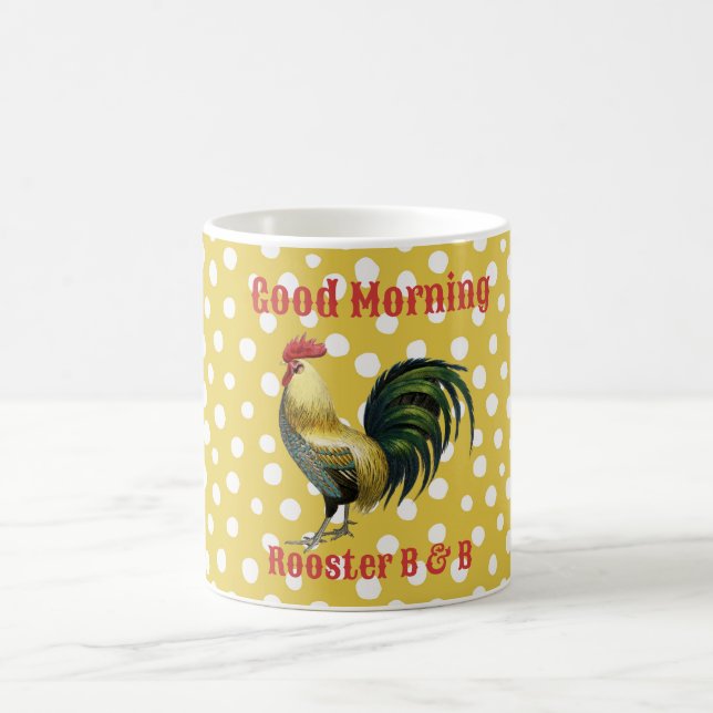 Taza De Café Personalizado B & B Country Rooster Farmhouse Coff (Centro)