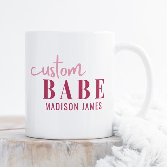 Taza De Café Personalizado Babe Gracioso Diciendo Nombre Person (Subido por el creador)