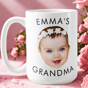 Taza De Café Personalizado Baby Face Mug Mom Abuela Grandpa Bir