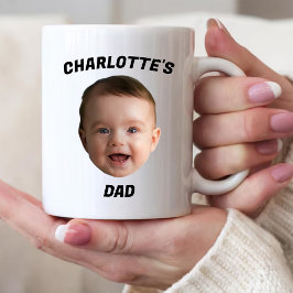 Taza De Café Personalizado Baby Face Mug, Personalizado New Dad