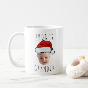 Taza De Café Personalizado Baby Face Santa Hat Navidad Foto