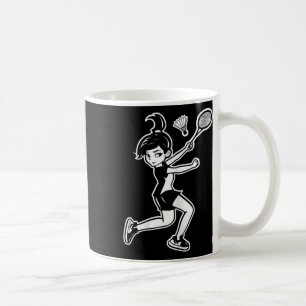 Taza De Café Personalizado Badminton Mujer Shuttle