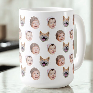 Taza De Café Personalizado Bebé Face Mug, Familia Personalizado