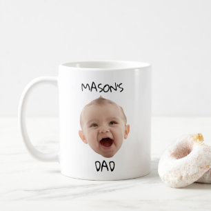 Taza De Café Personalizado bebé Face Photo Coffee Mug, fiesta d