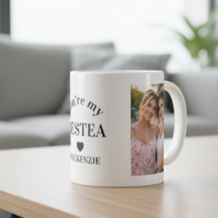 Taza De Café Personalizado Bestea (bestie + té) texto 2 fotos