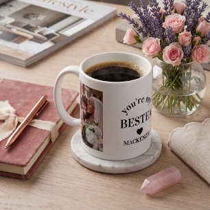 Taza De Café Personalizado Bestea (bestie + té) texto 2 fotos