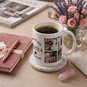 Taza De Café Personalizado Bestea (bestie + té) texto 8 fotos