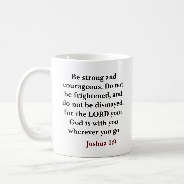 Taza De Café Personalizado biblia verso cristiano (Izquierda)