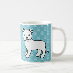 Taza De Café Personalizado blanco Staffordshire Bull Terrier