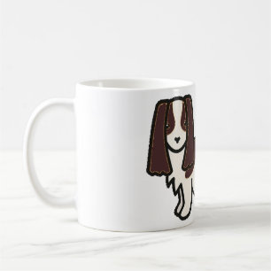 Taza De Café personalizado blanco y de hígado de espaniel de pr