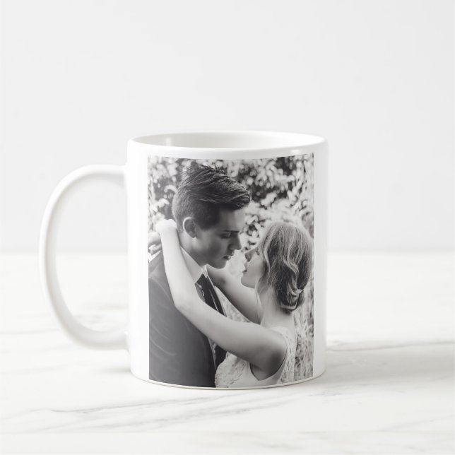 Taza De Café PERSONALIZADO boda FOTO CAFÉ MUG (Izquierda)