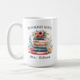 Taza De Café Personalizado Bookish Soul Book Lover Gift Bookwor