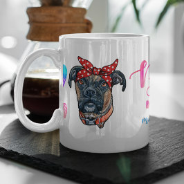Taza De Café Personalizado Boxer Mamá se burla de la amante del