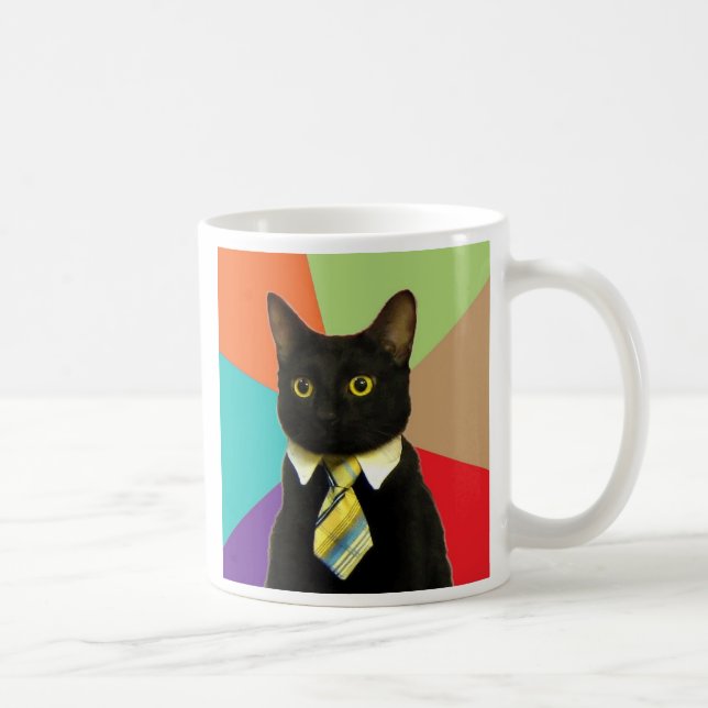 Taza De Café Personalizado Business Cat Coffee Mug (Derecha)