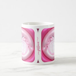 Taza De Café Personalizado cae de calabaza rosa y blanca, regal