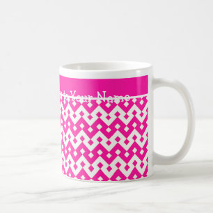 Taza De Café Personalizado Café Blanco Mug, Geométrica Candy Pi
