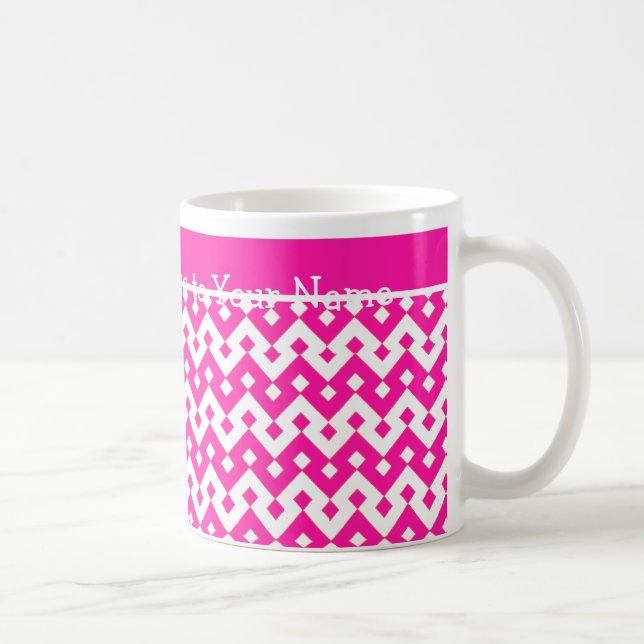 Taza De Café Personalizado Café Blanco Mug, Geométrica Candy Pi (Derecha)