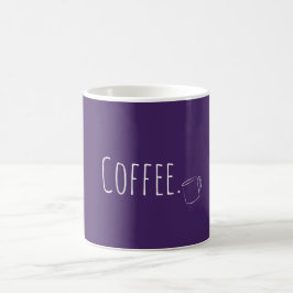 Taza De Café Personalizado Café mínimo café morado tazón