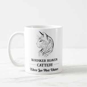 Taza De Café Personalizado Cattery Mug - Logotipo Y Nombre Pers