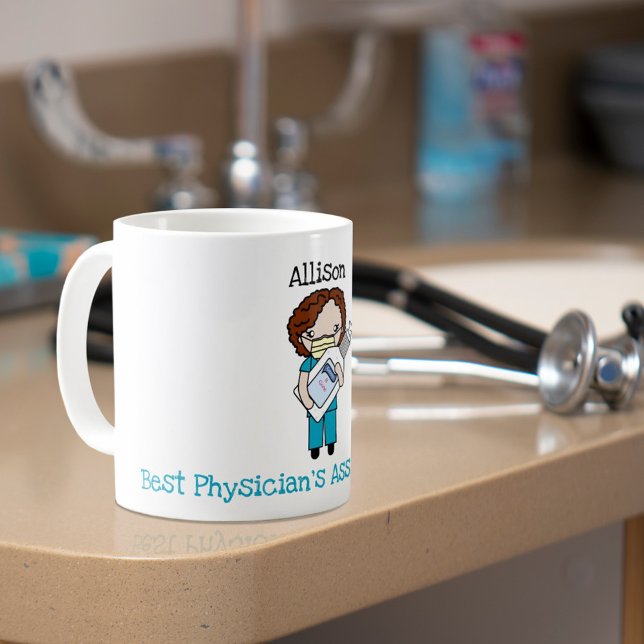 Taza De Café Personalizado Chibi Health Care Worker Gracias (Subido por el creador)