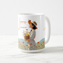 Personalizado Chica Jardín Mug Floral Personalizad