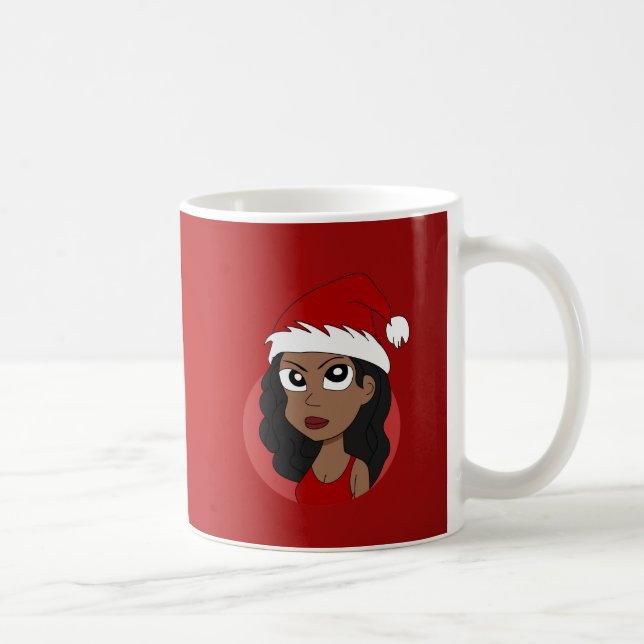 Taza De Café personalizado chica navidades (Derecha)