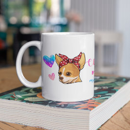 Taza De Café Personalizado Chihuahua, madre, ama el día de la m