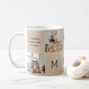 Taza De Café Personalizado Collage de fotos Mug con mensaje de 